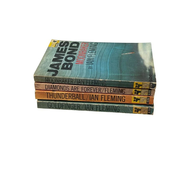 Ian Fleming James Bond 4 Book PB PAN Goldfinger Thunderball Diamonds More 1960s - Picture 3 of 16